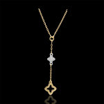 Collier augusta - deux ors et diamants - or blanc et or jaune 9 carats Collier augusta - deux ors et diamants - or blanc et or jaune 9 carats
