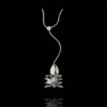 Collier balade imaginaire - reine araigne - or blanc 18 carats et diam