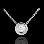 Collier calice or blanc 18 carats