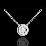 Collier calice or blanc 18 carats