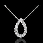 Collier caprice or blanc 18 carats - 1. 05 carats - 16 diamants