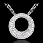 Collier cassiope or blanc 18 carats pav - 1. 55 carats - 104 diamants