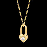 Collier cléora – or jaune 9 carats et diamant synthétique Collier cléora – or jaune 9 carats et diamant synthétique