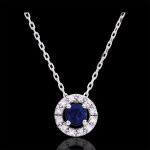 Collier clvia - saphirs - or blanc 9 carats
