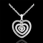 Collier coeur orma or blanc 18 carats