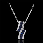Collier constellation - zodiaque - saphirs et diamants - or blanc 9 cara Collier constellation - zodiaque - saphirs et diamants - or blanc 9 cara