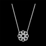 Collier destine - arabesque - or blanc 18 carats et diamants