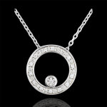 Collier destine - cercle d'lgance - or blanc 18 carats
