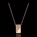 Collier destine - constance - or rose 18 carats et diamants