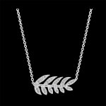 Collier destin�e - lauriers de gloire - or blanc 18 carats et diamants