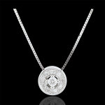 Collier destin�e - ludmila - or blanc 9 carats et diamants