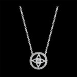 Collier destine - tha - or blanc 9 carats et diamants