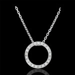 Collier elise - 21 diamants - or blanc 9 carats