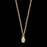 Collier elixia � or jaune 9 carats et diamant synth�tique