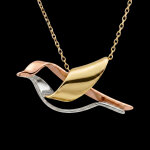 Collier l'envol - trois ors 9 carats