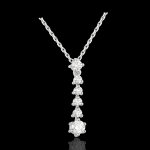 Collier flocons or blanc 18 carats et diamants Collier flocons or blanc 18 carats et diamants