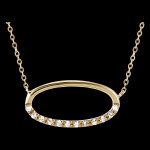 Collier fraîcheur - avril - or jaune 18 carats et diamants Collier fraîcheur - avril - or jaune 18 carats et diamants
