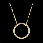 Collier fracheur - circ - or jaune 9 carats et diamants