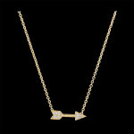Collier fracheur - cupidon - or jaune 18 carats et diamants