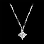 Collier fracheur - dina - or blanc 9 carats et diamants