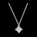 Collier fracheur - dina - or rose 9 carats et diamants