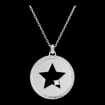 Collier fracheur - etoile absolue - or blanc 9 carats et diamants