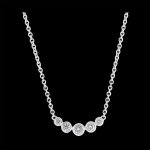 Collier fracheur - rose - or blanc 18 carats et diamants