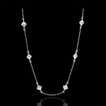 Collier gnse - diamants bruts - or blanc 18 carats