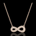 Collier infini - or rose 9 carats et diamants