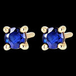 Collier oiseau de paradis - solitaire saphir - or jaune 18 carats