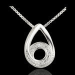 Collier or blanc 9 carats goutte de poésie Collier or blanc 9 carats goutte de poésie