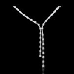 Collier pluie d'toiles - or blanc 18 carats