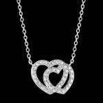 Collier prcieux secret - coeur complices - or blanc 9 carats et diaman