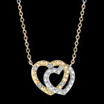 Collier prcieux secret - coeur complices - or blanc et or jaune 18 car