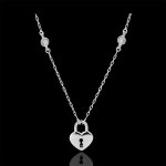 Collier prcieux secret - coeur - or blanc 9 carats