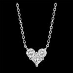 Collier prcieux secret - lovely - or blanc 9 carats et diamants