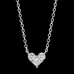 Collier prcieux secret - mini lovely - or blanc 9 carats et diamants
