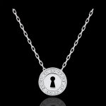Collier prcieux secret - or blanc 9 carats et diamants