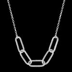 Collier regard d'orient - pia - 5 maillons - or blanc 18 carats