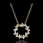 Collier rond jardin enchant - feuillage royal - or jaune 18 carats et