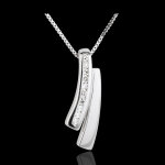 Collier sagesse or blanc 18 carats diamants Collier sagesse or blanc 18 carats diamants
