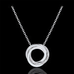 Collier saturne - or blanc 18 carats et diamants