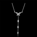 Collier souffle lger - or blanc 18 carats