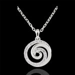 Collier spirale d'amour or blanc 18 carats