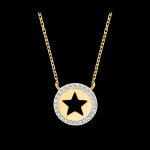 Collier stellar - or blanc et or jaune 18 carats et diamants