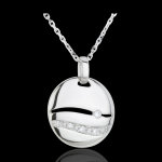 Collier sunset or blanc diamants - or blanc 18 carats