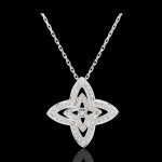 Collier talisse - or blanc 9 carats