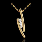 Collier trilogie nid précieux - parenthèses - or jaune 18 carats Collier trilogie nid précieux - parenthèses - or jaune 18 carats