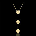 Collier trois soleils - or jaune 9 carats