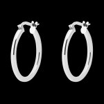 Croles moyennes - diamtre 15mm - or blanc 18 carats